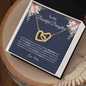 To My Beautiful Daughter | Never Forget | Interlocking Heart - Elliotrose Gifts