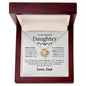 To My Beautiful Daughter - Nothing Beats Being Your Dad - Love Knot Necklace - Elliotrose Gifts