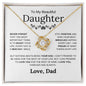 To My Beautiful Daughter - Nothing Beats Being Your Dad - Love Knot Necklace - Elliotrose Gifts