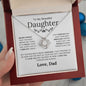 To My Beautiful Daughter - Nothing Beats Being Your Dad - Love Knot Necklace - Elliotrose Gifts
