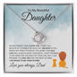 To My Beautiful Daughter | Old Lion | love Knot Necklace - Elliotrose Gifts