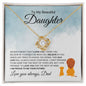 To My Beautiful Daughter | Old Lion | love Knot Necklace - Elliotrose Gifts