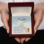 To My Beautiful Daughter | Old Lion | love Knot Necklace - Elliotrose Gifts