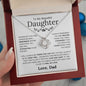 To My Beautiful Daughter - Remember Whose Daughter You Are- Love Knot Necklace - Elliotrose Gifts