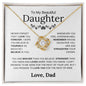 To My Beautiful Daughter - Straighten Your Crown - Love Knot Necklace - Elliotrose Gifts