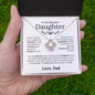 To My Beautiful Daughter - Straighten Your Crown - Love Knot Necklace - Elliotrose Gifts