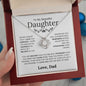 To My Beautiful Daughter - Straighten Your Crown - Love Knot Necklace - Elliotrose Gifts