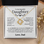 To My Beautiful Daughter - Straighten Your Crown - Love Knot Necklace - Elliotrose Gifts