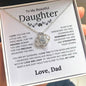 To My Beautiful Daughter - The Little Girl You Once Were- Love Knot Necklace - Elliotrose Gifts