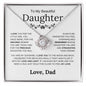 To My Beautiful Daughter - The Little Girl You Once Were- Love Knot Necklace - Elliotrose Gifts