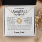 To My Beautiful Daughter - The Little Girl You Once Were- Love Knot Necklace - Elliotrose Gifts
