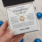 To My Beautiful Daughter - The Little Girl You Once Were- Love Knot Necklace - Elliotrose Gifts