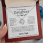 To My Beautiful Daughter - This Old Lion Will Always Have Your Back - Love Knot Necklace - Elliotrose Gifts