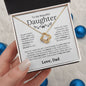 To My Beautiful Daughter - This Old Lion Will Always Have Your Back - Love Knot Necklace - Elliotrose Gifts