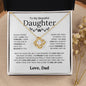 To My Beautiful Daughter - This Old Lion Will Always Have Your Back - Love Knot Necklace - Elliotrose Gifts