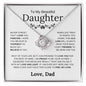 To My Beautiful Daughter - This Old Lion Will Always Have Your Back - Love Knot Necklace - Elliotrose Gifts