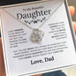 To My Beautiful Daughter - Wherever Your Journey In Life Takes You - Love Knot Necklace - Elliotrose Gifts