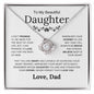 To My Beautiful Daughter - Wherever Your Journey In Life Takes You - Love Knot Necklace - Elliotrose Gifts