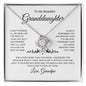 To My Beautiful Granddaughter | I Can't Promise | Love Knot Necklace - Elliotrose Gifts