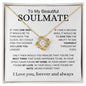 To My Beautiful Soulmate | Best Thing | Love Knot Necklace - Elliotrose Gifts