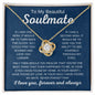 To My Beautiful Soulmate | Best Thing | Love Knot Necklace - Elliotrose Gifts