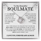 To My Beautiful Soulmate | Best Thing | Love Knot Necklace - Elliotrose Gifts