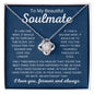 To My Beautiful Soulmate | Best Thing | Love Knot Necklace - Elliotrose Gifts