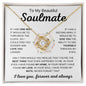 To My Beautiful Soulmate | Best Thing | Love Knot Necklace - Elliotrose Gifts