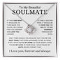 To My Beautiful Soulmate | Best Thing | Love Knot Necklace - Elliotrose Gifts