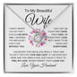 To My Beautiful Wife | Feel My Love | Love Knot Necklace - Elliotrose Gifts