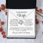To My Beautiful Wife | Love you Forever | Love Knot Necklace - Elliotrose Gifts
