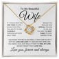 To My Beautiful Wife | Love You | Love Knot Necklace - Elliotrose Gifts
