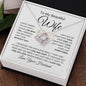 To My Beautiful Wife | Love You | Love Knot Necklace - Elliotrose Gifts
