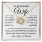 To My Beautiful Wife | Love You | Love Knot Necklace - Elliotrose Gifts