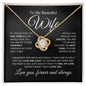 To My Beautiful Wife | One Thing | Love Knot Necklace - Elliotrose Gifts
