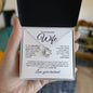 To My Beautiful Wife | One Wish | Love Knot Necklace - Elliotrose Gifts