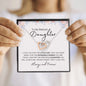 To My Beloved Daughter | Love You | Interlocking Heart Necklace - Elliotrose Gifts