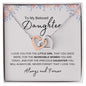 To My Beloved Daughter | Love You | Interlocking Heart Necklace - Elliotrose Gifts