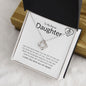 To My Bonus Daughter | Gift Of Life | Love Knot Necklace - Elliotrose Gifts