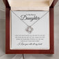 To My Bonus Daughter | Love You | Love Knot Necklace - Elliotrose Gifts