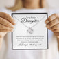 To My Bonus Daughter | Love You | Love Knot Necklace - Elliotrose Gifts