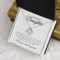 To My Bonus Daughter | Love You | Love Knot Necklace - Elliotrose Gifts