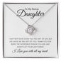 To My Bonus Daughter | Love You | Love Knot Necklace - Elliotrose Gifts