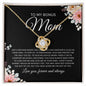 To My Bonus Mom | Gift of You | Love Knot Necklace - Elliotrose Gifts
