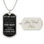 To My Dad | Fathers Day Gift | Dog Tag Necklace - Elliotrose Gifts
