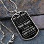 To My Dad | Fathers Day Gift | Dog Tag Necklace - Elliotrose Gifts