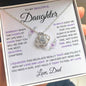 To my Daughter | Always Keep Me In Your Heart | Love Knot Necklace - Elliotrose Gifts
