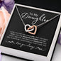 To My Daughter | I Love You | Interlocking Heart Necklace - Elliotrose Gifts