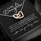 To My Daughter | I Love You | Interlocking Heart Necklace - Elliotrose Gifts
