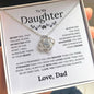 To My Daughter - I Will Always Be There- Love Knot Necklace - Elliotrose Gifts
